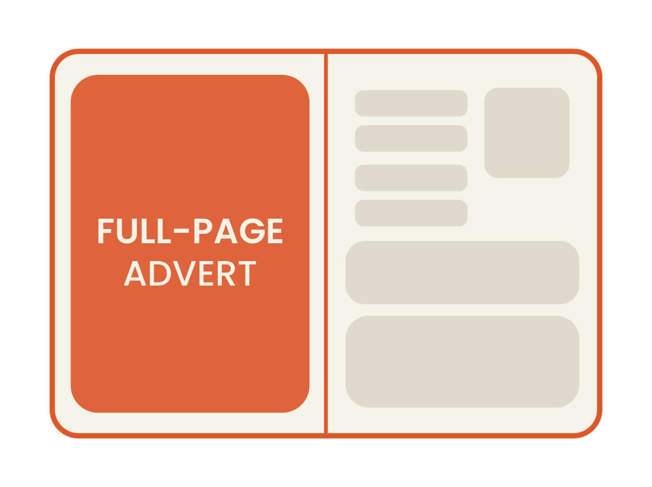 illustration of an ad placement